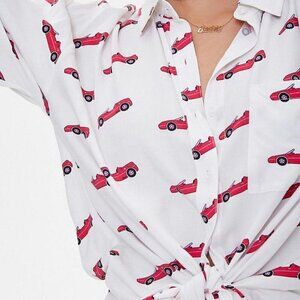 Forever 21 Barbie™ Convertible Pocket Shirt.  Size medium